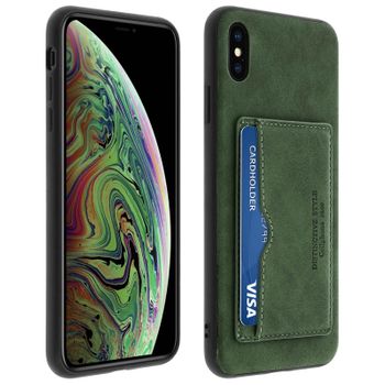 Carcasa Protectora Iphone Xs Max Tarjetas Función Soporte – Verde