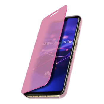 Funda Cartera Ef. Espejo Rosa Huawei Mate 20 Lite Tapa Translúcida Soporte