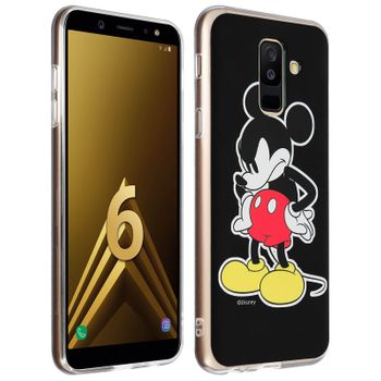 Carcasa Samsung Galaxy A6 Plus Minnie Mouse Lunares Disney Negra