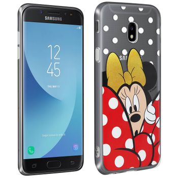 Carcasa Samsung Galaxy J5 2017 Minnie Mouse Lunares Disney Transparente