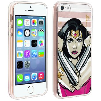 Carcasa Iphone 5 / 5s / Se Wonder Woman Silicona Dc Comics