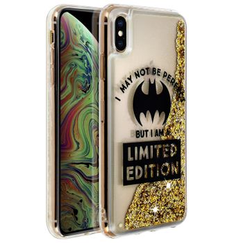 Carcasa Iphone Xs Max Logo Batman Silicona Dc Comics - Blanca