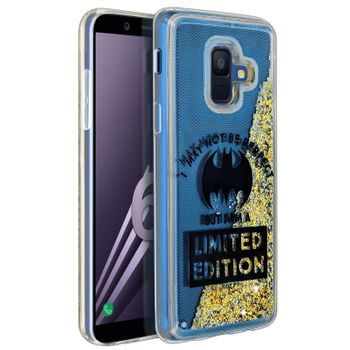 Carcasa Samsung Galaxy A6 Logo Batman Silicona Dc Comics - Blanca