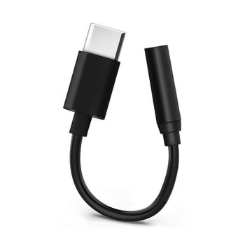 Adaptador Usb Tipo C A Jack 3,5 Mm Hembra - Negro