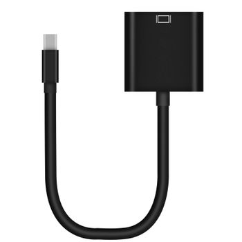 Cable Mini Displayport Thunderbolt Macbook Adaptador Vga Hembra 1080p - Negro