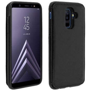 Carcasa Samsung Galaxy A6 Plus Protectora Cartera Forcell Wallet - Negra