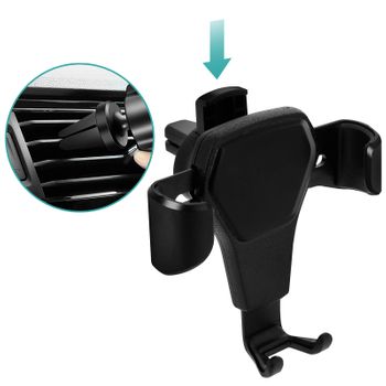 Soporte Para Coche Universal Rejilla Del Aire Por Gravedad Universal - Negro