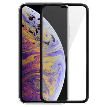 Protector Pantalla Iphone Xs Max Cristal Templado 9h Biselado - Bordes Negros