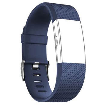 Correa Fitbit Bracelet Charge 2 Deportiva Surcada - Azul Oscuro