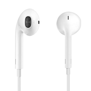 Auriculares Universales Con Cable, Micrófono, Botones Multifunción - Blanco