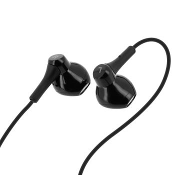 Auriculares Estéreo Manos Libres, Botones Y Micrófono 1,2 M De Linq - Negros