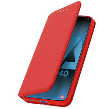 Funda Samsung Galaxy A40 Libro Billetera F. Soporte – Rojo