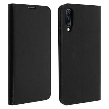 Funda Samsung Galaxy A70 De Piel Auténtica Y Cartera Con F. Soporte – Negro