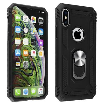 Carcasa Protectora Apple Iphone Xs Max Con Anillo-soporte Magnético – Negro