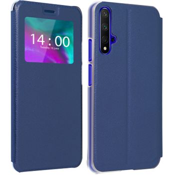 Funda Protectora Honor 20 Y Huawei Nova 5t Con Gran Ventana – Azul Oscuro