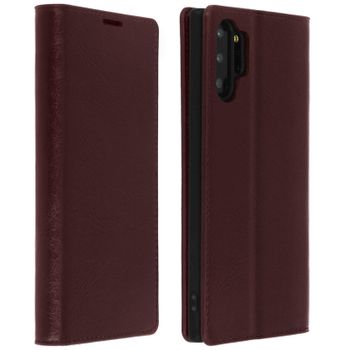 Funda Samsung Galaxy Note 10 Plus De Piel Y Cartera F. Soporte – Marrón