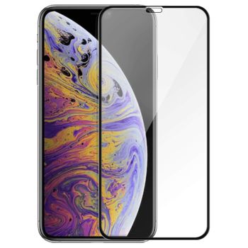 Cristal Templado 9h Biselado Para Iphone Xs Max – Marco Negro