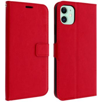 Funda Cartera Vintage F. Soporte Para Iphone 11 – Rojo