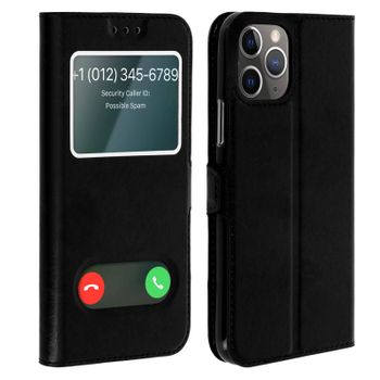 Funda Iphone 11 Pro Libro Con Doble Ventana – Negro