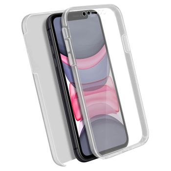 Carcasa Iphone 11 360ª Silicona + Trasera Policarbonato – Transparente