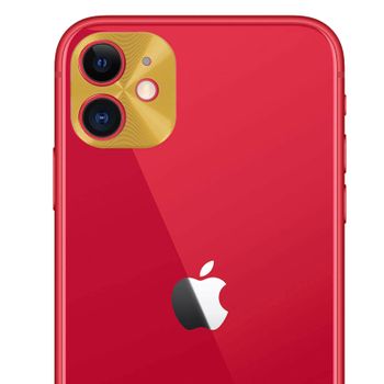 Lente Protectora Cámara Iphone 11 Efecto Metal - Dorado