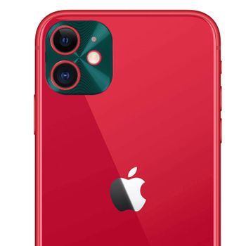 Lente Protectora Cámara Iphone 11 Efecto Metal - Verde