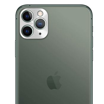 Lente Protectora Cámara Iphone 11 Pro Y Pro Max Efecto Metal - Plata