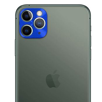 Lente Protectora Cámara Iphone 11 Pro Y Pro Max Efecto Metal - Azul