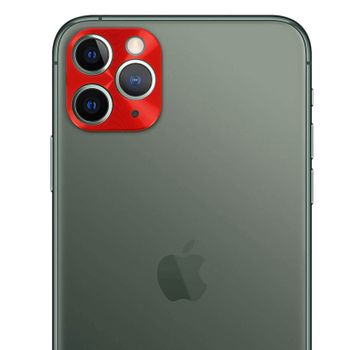 Lente Protectora Cámara Iphone 11 Pro Y Pro Max Efecto Metal - Rojo
