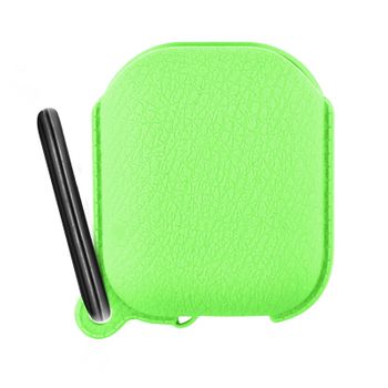 Funda De Silicona Rugosa Airpods 1 Y 2 Con Mosquetón - Verde