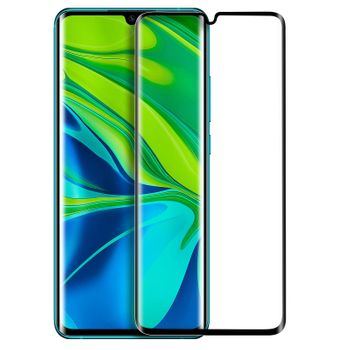 Cristal Templado 9h Biselado Para Xiaomi Mi Note 10 Y 10 Pro– Marco Negro