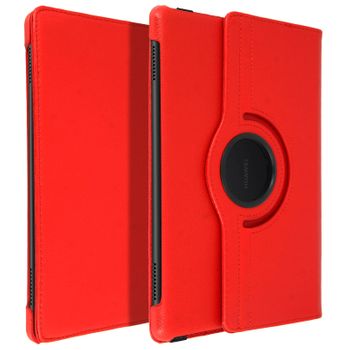 Funda Libro Huawei Mediapad T5 10'' Gira 360º F. Soporte – Rojo
