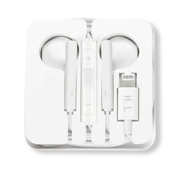 Auriculares Blancos Cool Stereo Con Micro para iPHONE 7 / 8 / X