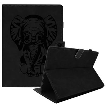 Funda Tablets 7 Pulgadas F. Soporte Monedero Diseño Elefante – Negro