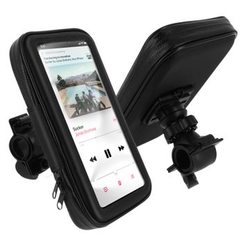 Soporte Retrovisor para Teléfono, Impermeable con Regulación multi angular  - Negro - Spain