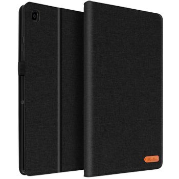 Funda Samsung Galaxy Tab A7 10.4 2020 De Tela Cartera Y Soporte, Canvas - Negro