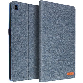 Funda Samsung Galaxy Tab A7 10.4 2020 De Tela, Cartera Y Soporte, Canvas - Azul