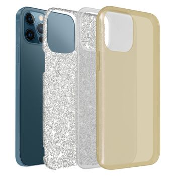 Carcasa Iphone 12 Pro Max Efecto Purpurina Extraíble – Oro