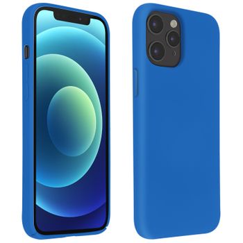 Carcasa Silicona Iphone 12 Pro Max Semirrígida Mate - Azul