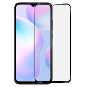 Cristal Templado 9h Biselado Para Xiaomi Redmi 9a / 9at / 9c – Marco Negro