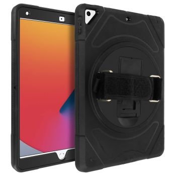 Funda Ipad 2020 / 2019 10.2 Híbrido Asa Giratoria Soporte Negro