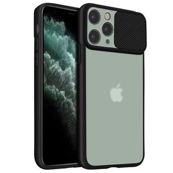 Carcasa Protectora Iphone 11 Pro Max Protector Cámara Deslizante - Tranps/negro