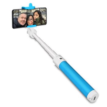 Palo Selfie Bluetooth + Botón Disparador Extensible-retráctil Linq - Azul