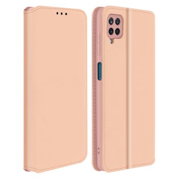 Funda Samsung Galaxy A12 Libro Billetera F. Soporte – Oro Rosa