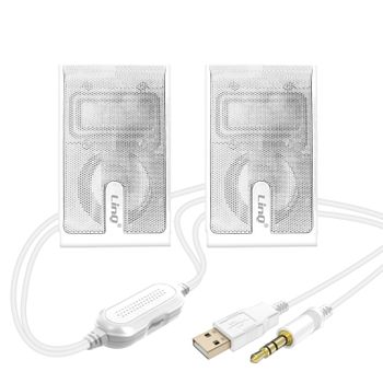 Altavoces Cable Jack 3,5mm 3w X 2 Linq A2035 Blanco