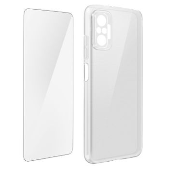 Funda Redmi Note 10/10s Flexible Cristal Templado Dureza 9h Transparente