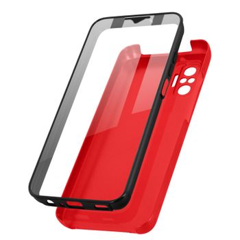 Funda Xiaomi Redmi Note 10 Pro Trasera Rígida Delantera Flexible - Rojo