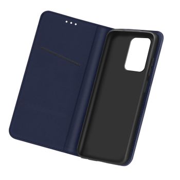 Funda Xiaomi Redmi Note 10 Pro Tarjetero Soporte Vídeo Cuero Azul Oscuro