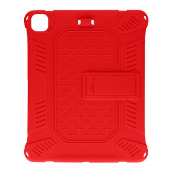 Funda Apple Ipad Pro 12.9 2020 Híbrida Diseño Relieve Soporte Bandolera Rojo