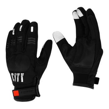 Guantes Táctiles Rígidos Talla Xs Antideslizantes Bandas Reflectantes - Negro